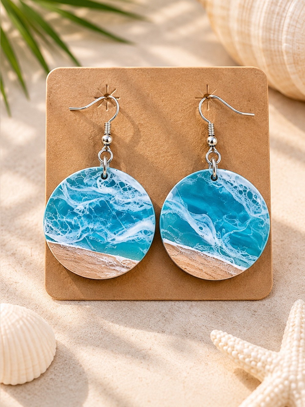 Oceanic‎ Swirl Round Earrings